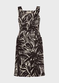 Harley Linen Printed Dress, Bark Ivory, hi-res