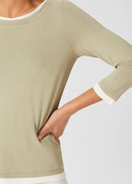 Delaney Top, Green Ivory, hi-res