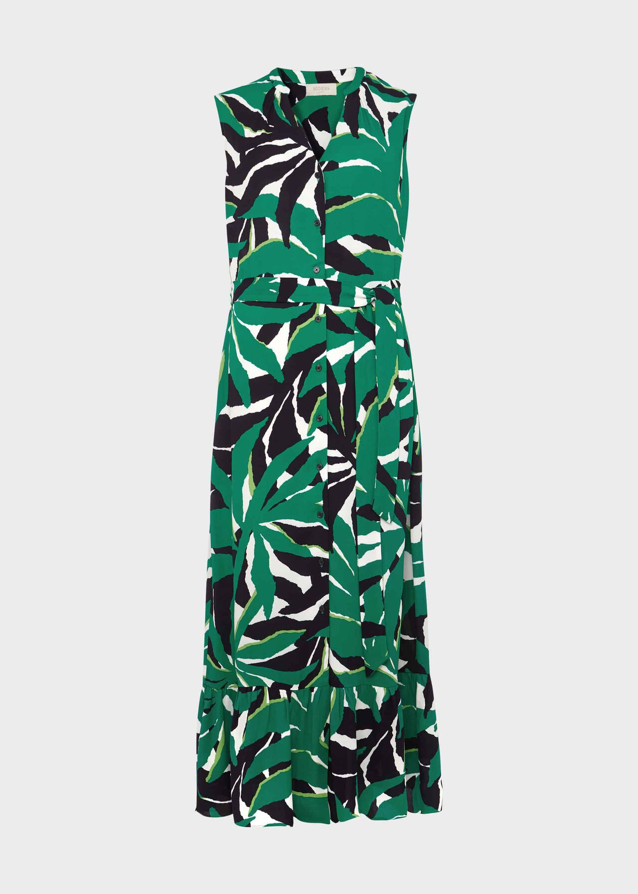 Petite Laurenza Printed Midi Dress, Green Multi, hi-res