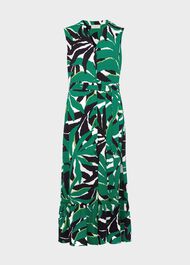 Petite Laurenza Printed Midi Dress, Green Multi, hi-res