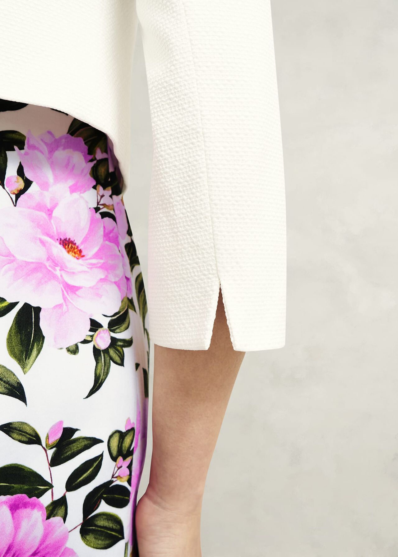 Elize Textured Jacket, Ivory, hi-res