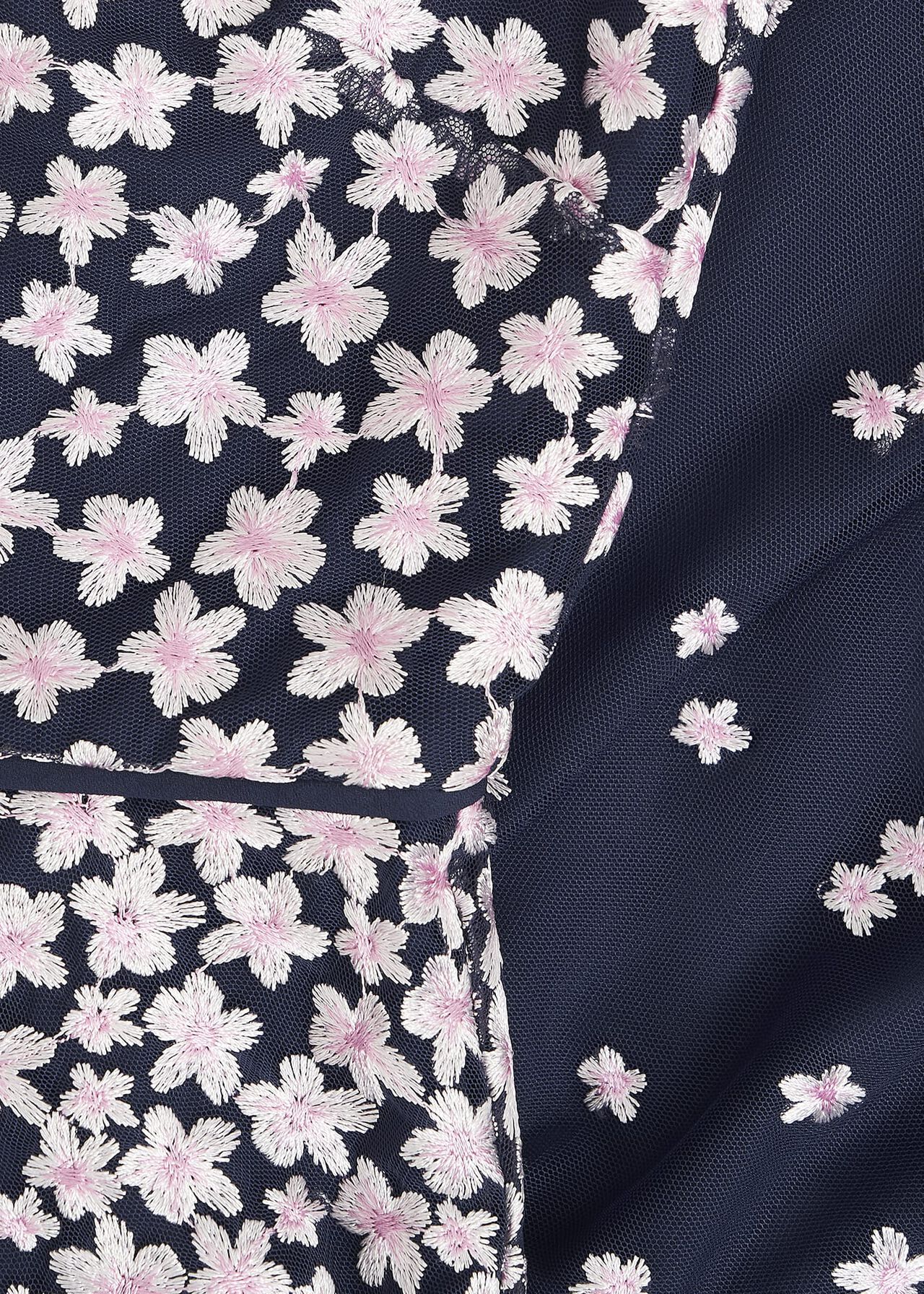 Petite Betty Embroidered Dress, Midnight Pink, hi-res