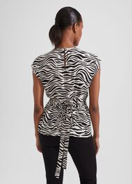 Yacine Top, Cream Black, hi-res