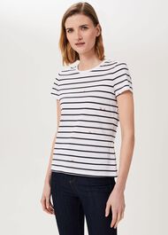 Pixie Cotton Printed T-Shirt, White Multi, hi-res