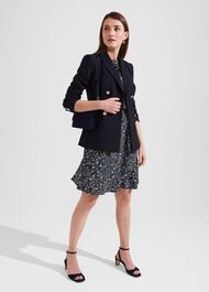 Frida Floral Belted Dress, Navy Multi, hi-res