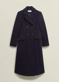 Petite Marlene Wool Blend Coat, Navy, hi-res