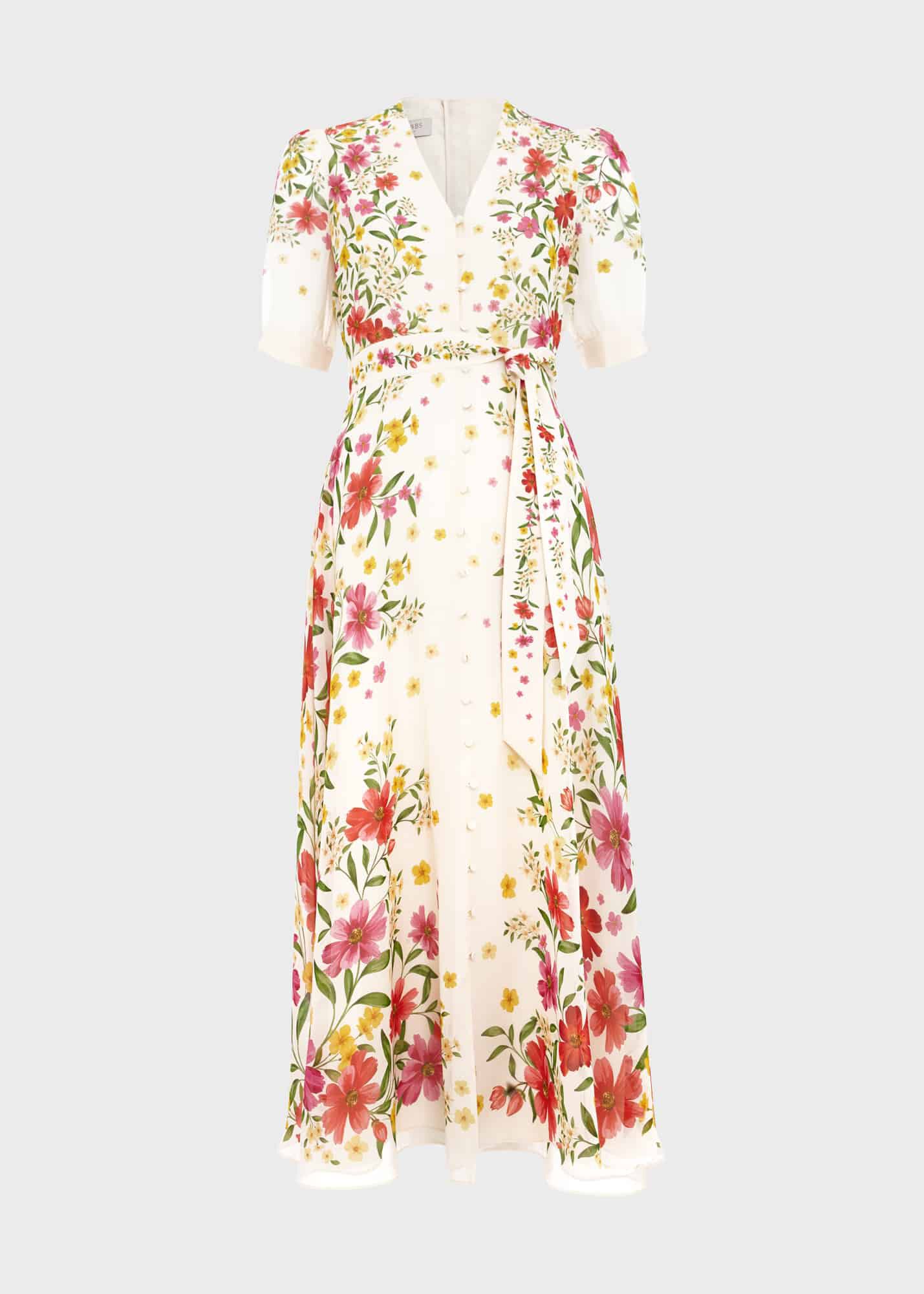 Aurelia Floral Silk Dress | Hobbs US |