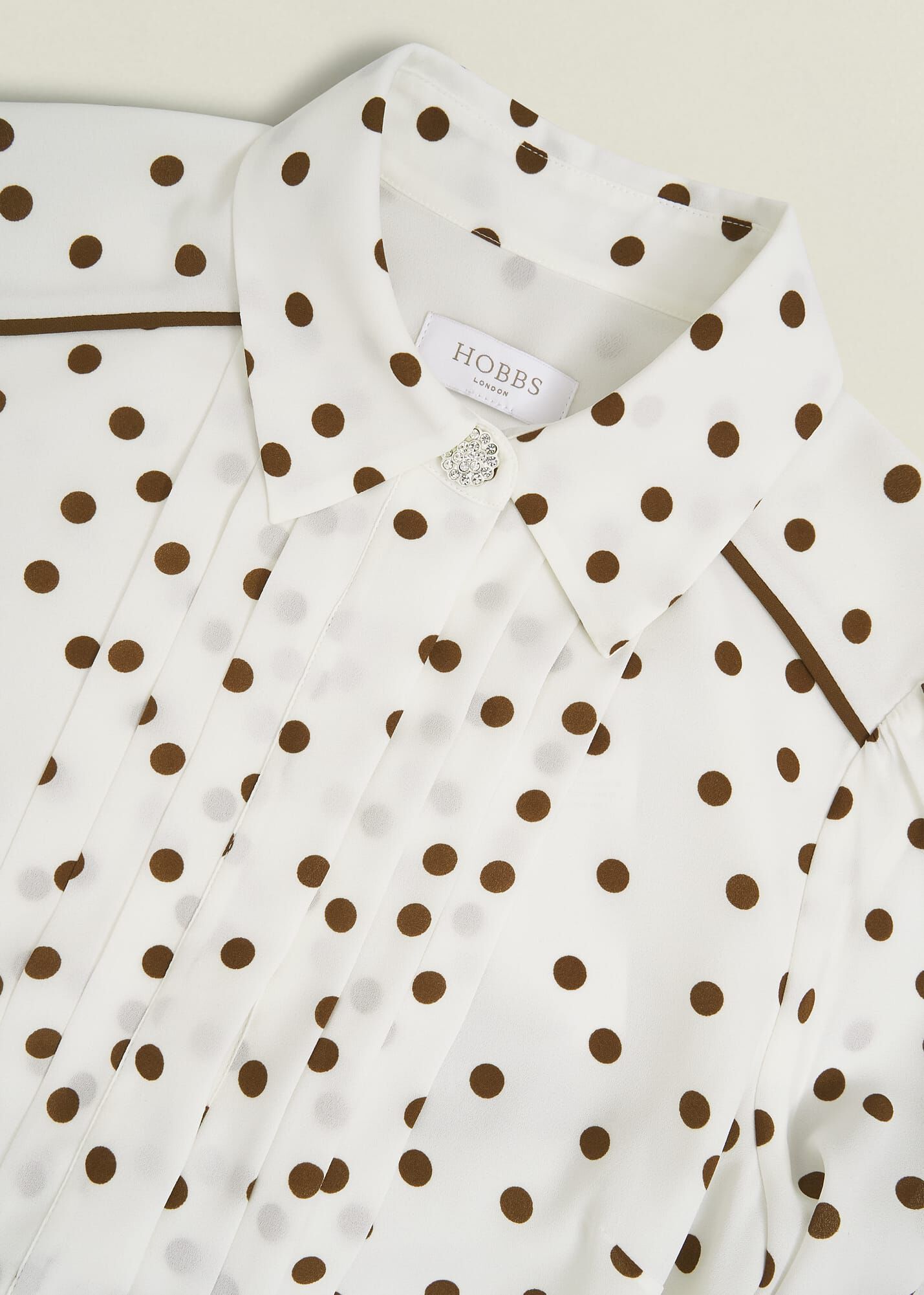 Francesca Pleated Spot Dress | Hobbs US |