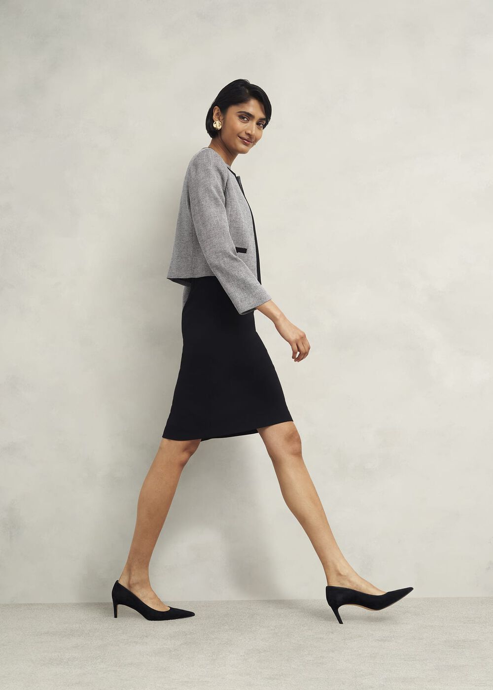Nyra Dress, Black Ivory, hi-res