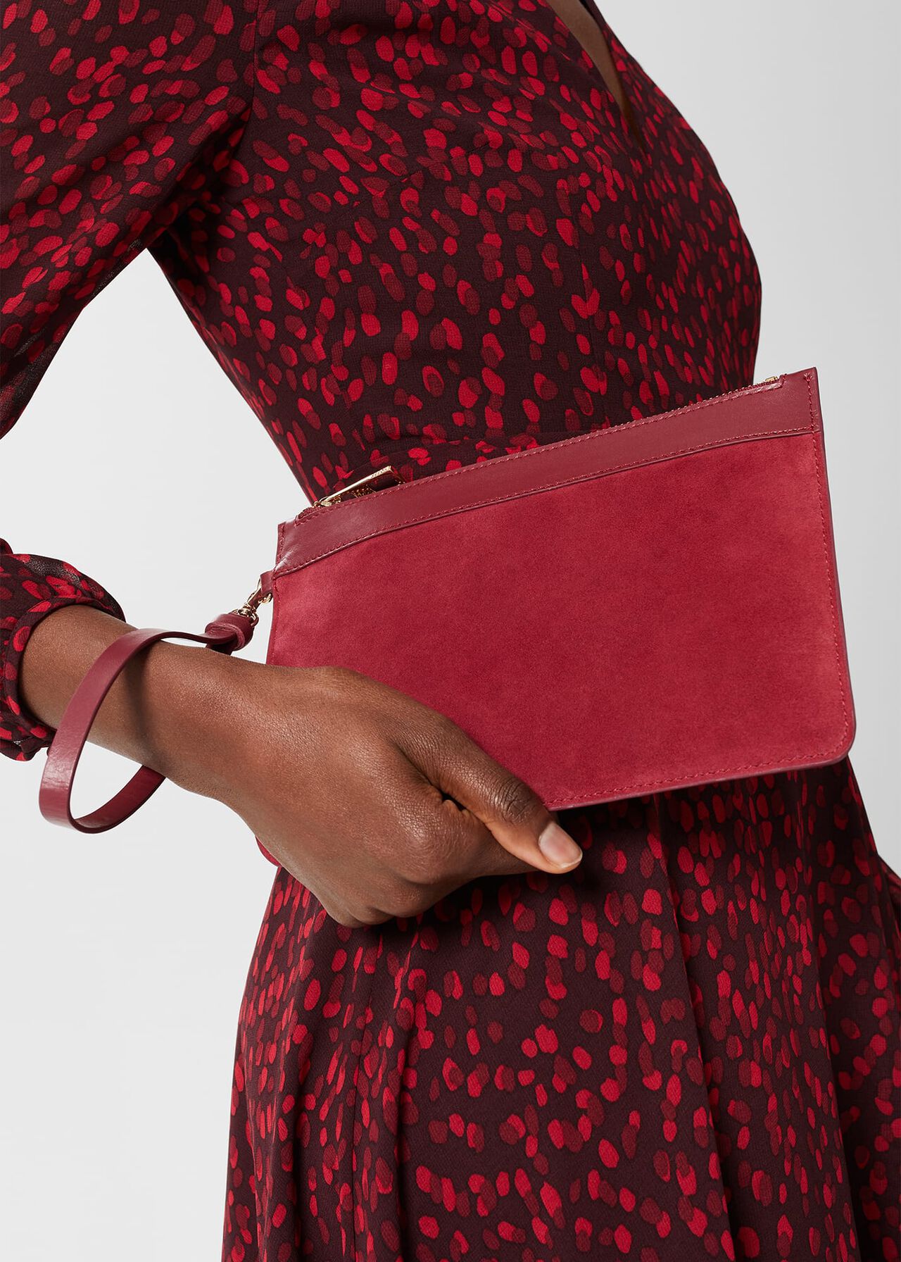 Lundy Wristlet, Rich Burgundy, hi-res