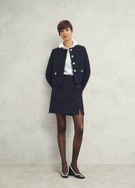 Marie Skirt With Wool, Navy, hi-res