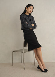 Petite Esme Match Black Jacket, Black White, hi-res