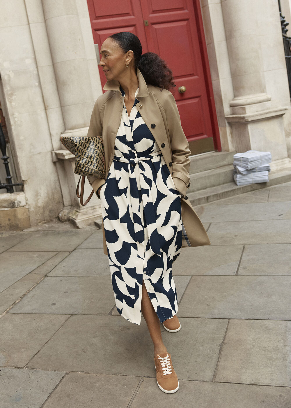 Alisa Dress, Blue Sandstone, hi-res