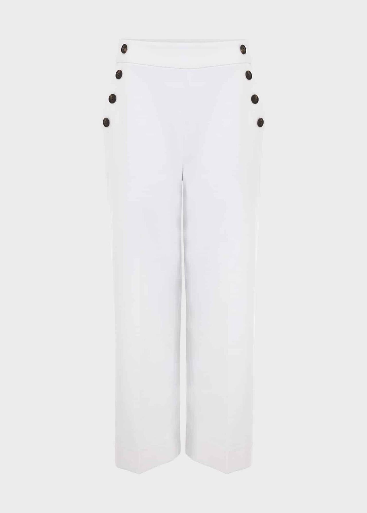 Simone Crop Trousers, White, hi-res