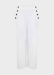 Simone Crop Trousers, White, hi-res