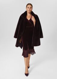 Petite Melodie Velvet Dress, Mulberry Purple, hi-res