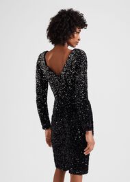 Sawyer  Sequin Dress, Black, hi-res