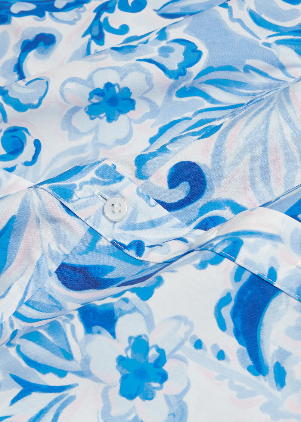 Petite Libby Cotton Paisley Dress, Blue Multi, hi-res