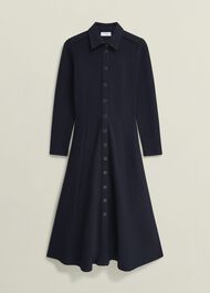 Angie Ponte Dress, Navy, hi-res