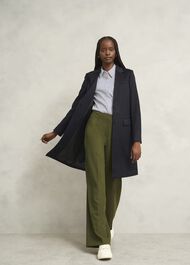 Andra Cotton Blend Shirt, White Navy, hi-res