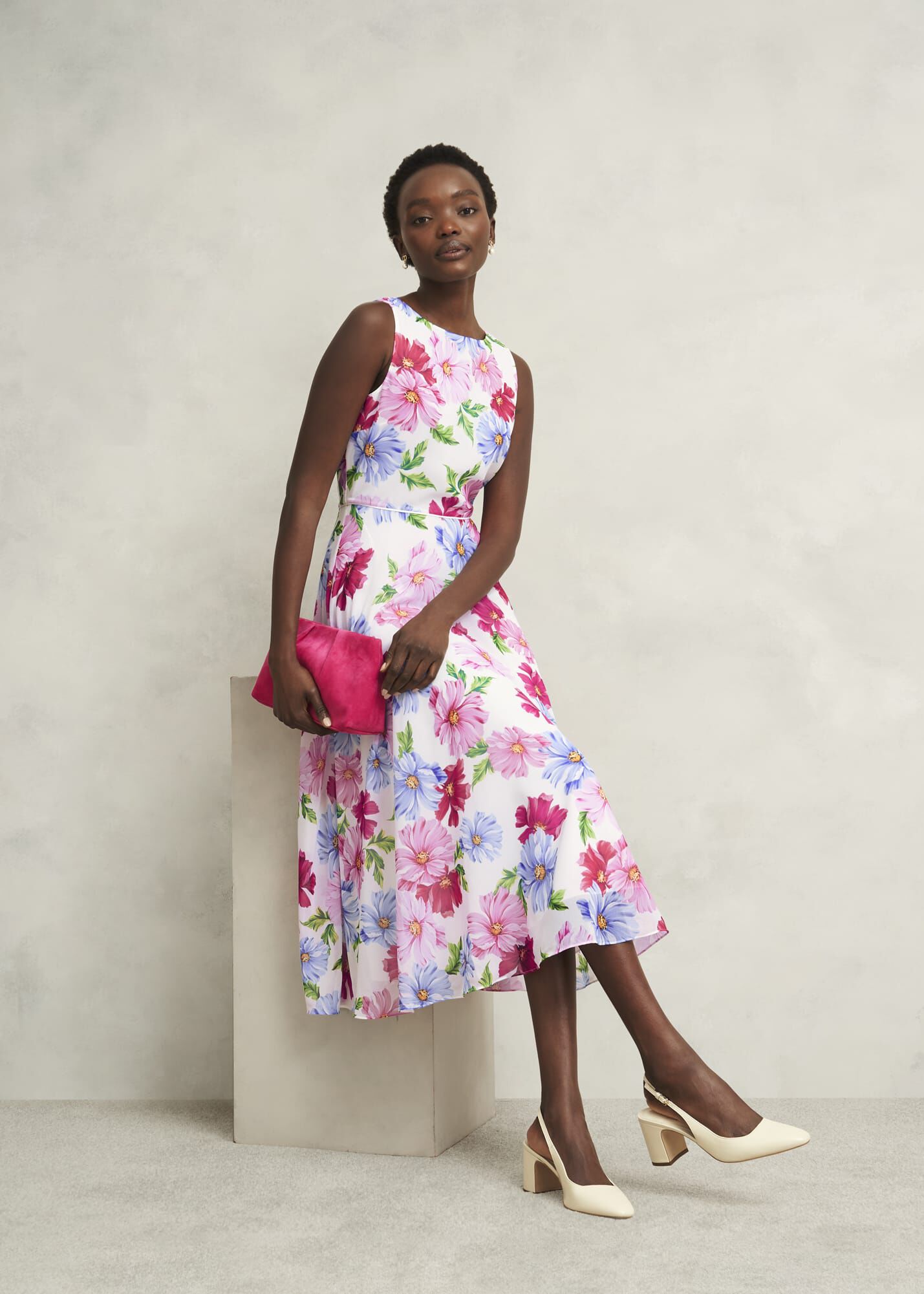 【Hobbs London】日本未入荷！ Carly Dress 花柄 ノースリーブ Carly Floral Midi Dress | Hobbs US |