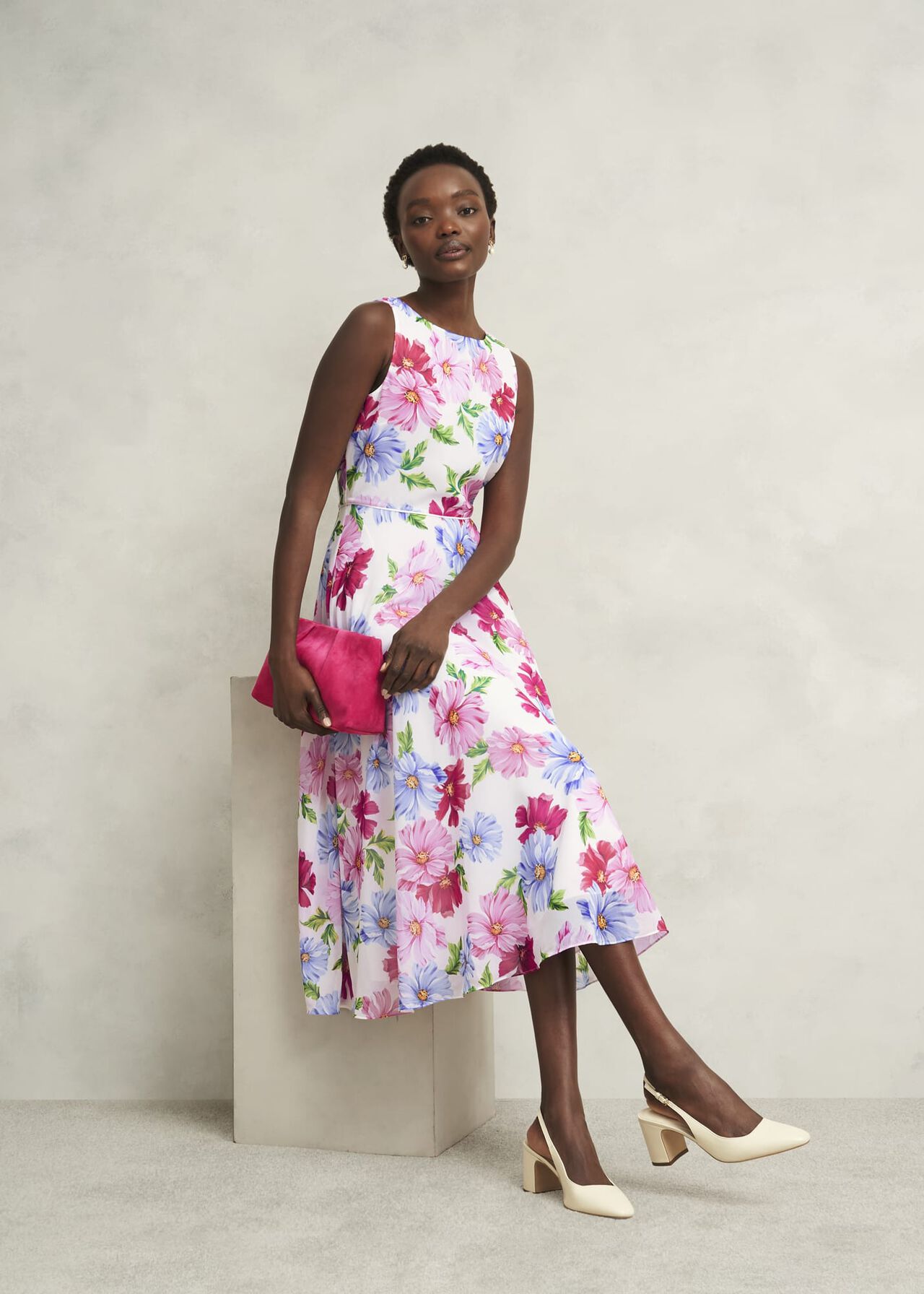 Carly Dress, Ivory Multi, hi-res