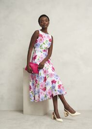 Carly Dress, Ivory Multi, hi-res