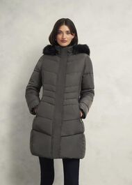 Petite Jaymie Puffer, Charcoal, hi-res