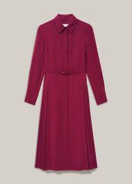 Ginny Shirt Midi Dress, Beetroot Pink, hi-res