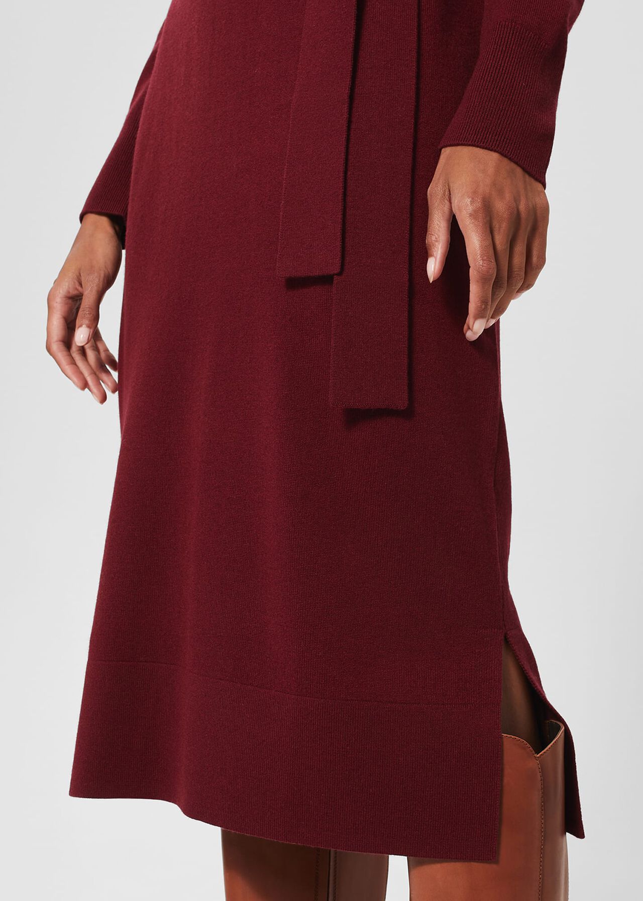 Teresa Knitted Dress, Rhubarb, hi-res