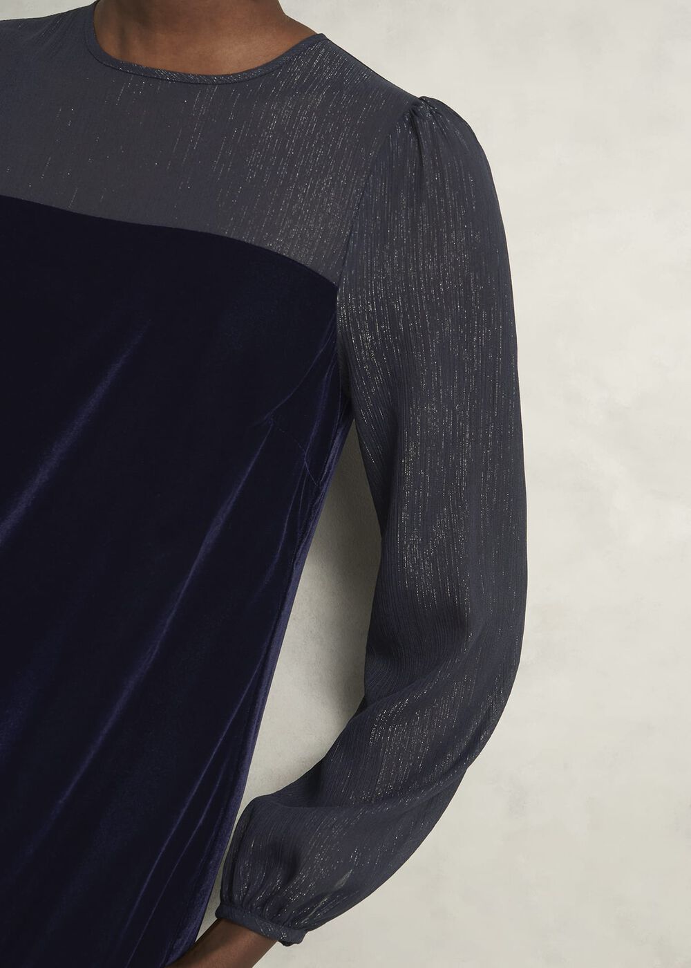 Zariah Velvet Dress, Midnight Navy, hi-res