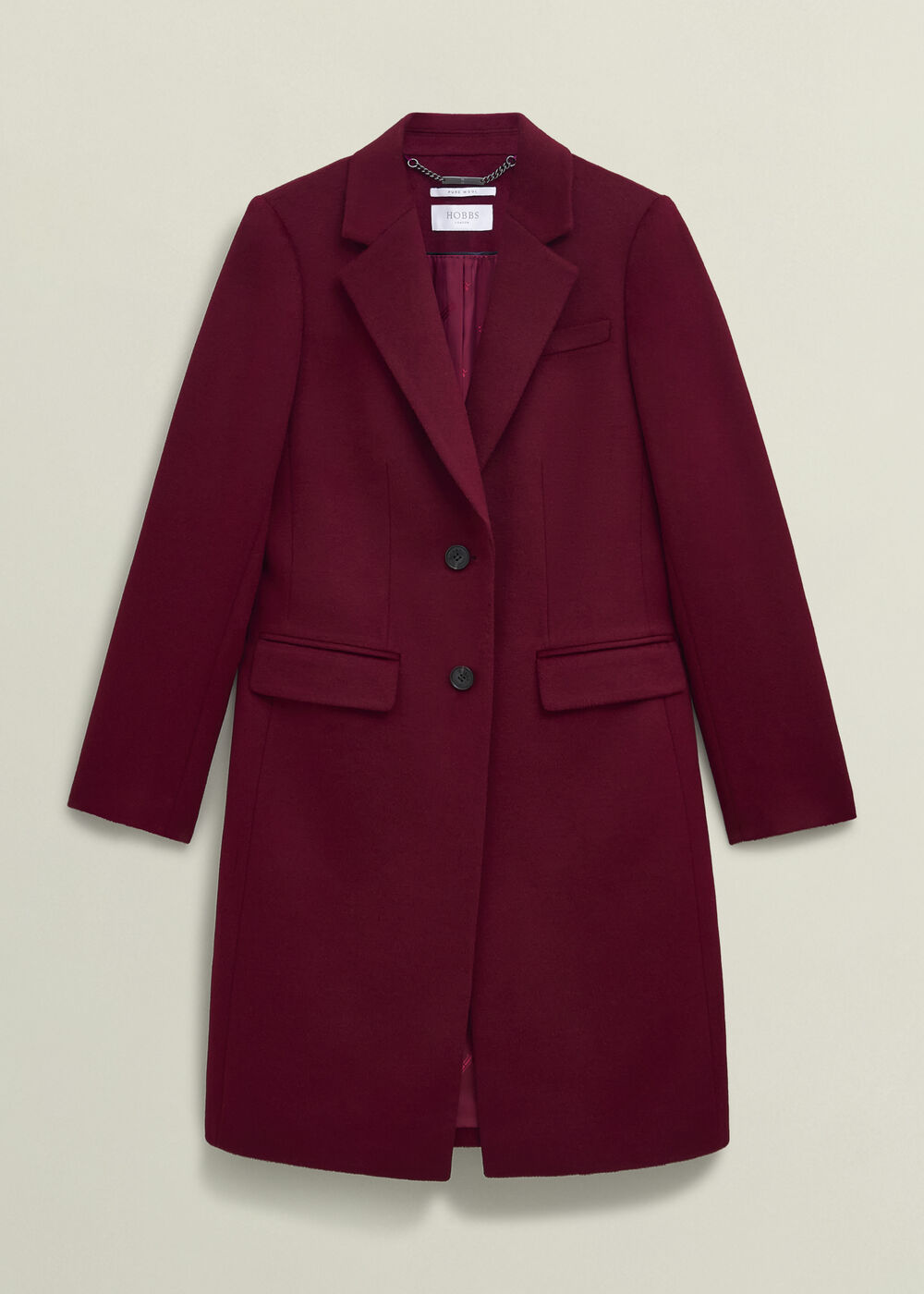 Petite Cavendish Wool Coat, Beryl Red, hi-res