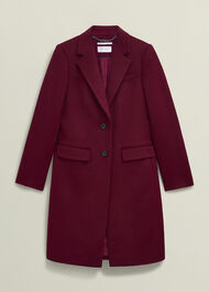 Petite Cavendish Wool Coat, Beryl Red, hi-res