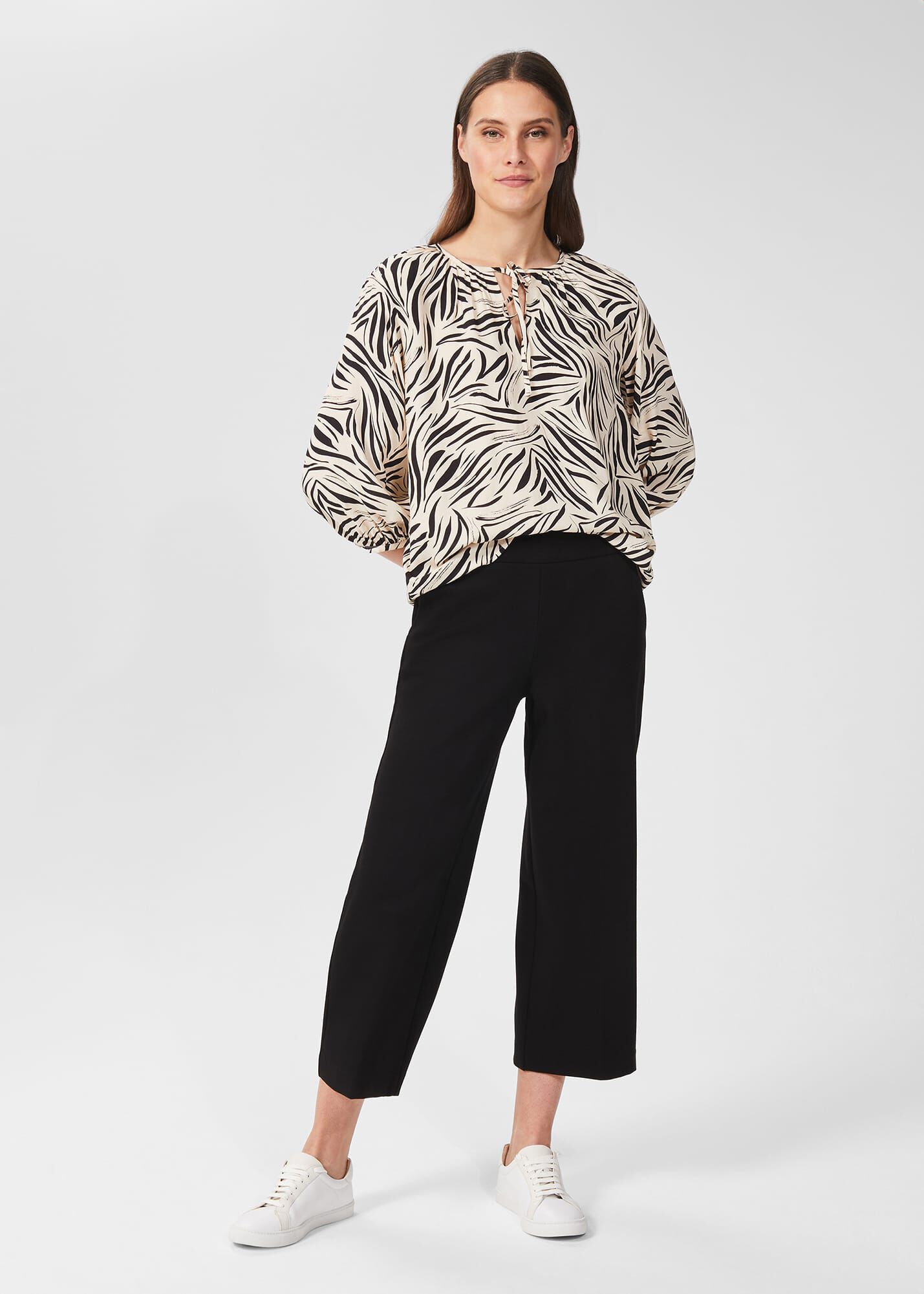 Jersey cropped top trousers