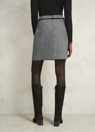 Dolly Wool Skirt, Black White, hi-res