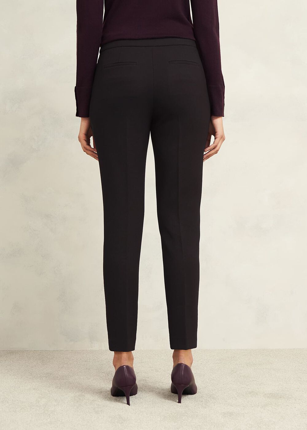 Petite Mia Slim Trousers, Black, hi-res