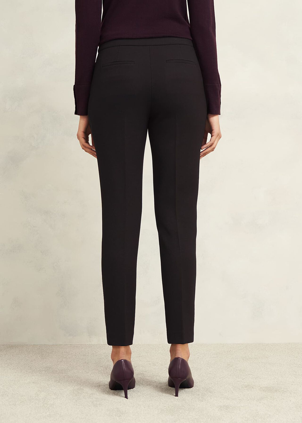 Petite Mia Slim Trousers, Black, hi-res