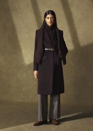 Maeva Wool Coat, Alder Brown, hi-res