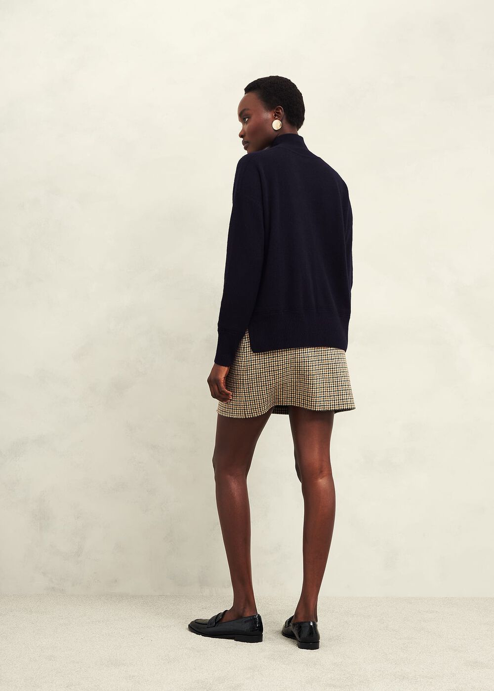 Marlena Cashmere Funnel Neck Sweater, Hobbs Navy, hi-res
