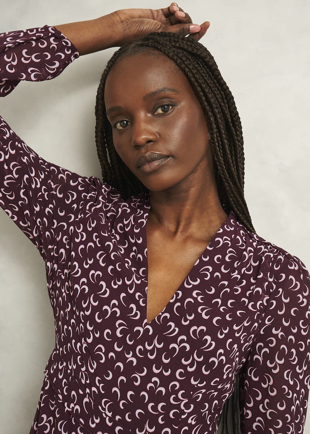 Petite Aurora Dress, Onyx Red Multi, hi-res