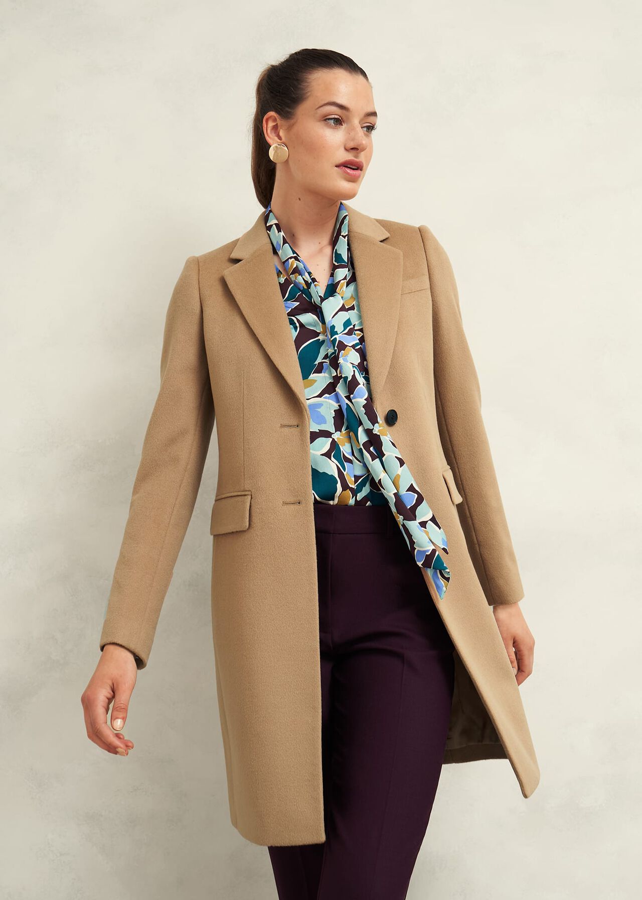 Cavendish Wool Coat, Hobbs Camel, hi-res