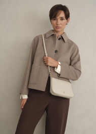 Briella Leather Bag, Light Beige, hi-res