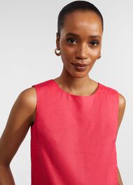 Malindi Linen Top, Rouge Pink, hi-res