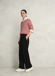 Lulu Cotton Jumper , Red Ivory, hi-res