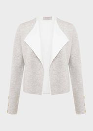Darcy Knitted Jacket , Grey Ivory, hi-res