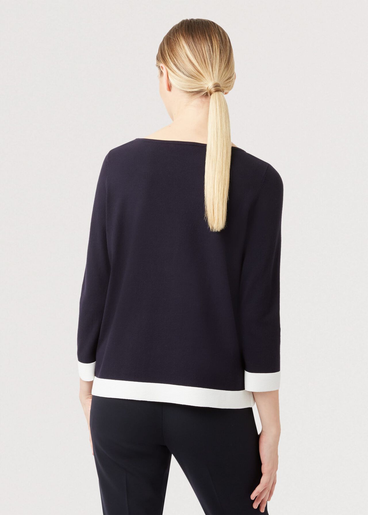 Gracie Sweater, Navy Ivory, hi-res