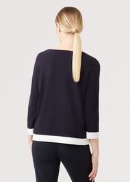 Gracie Sweater, Navy Ivory, hi-res