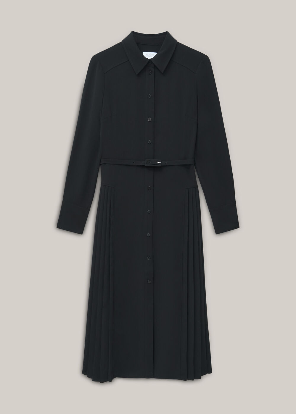 Ginny Shirt Dress, Black, hi-res