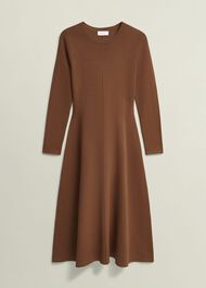 Liza Knitted Dress, Toffee, hi-res