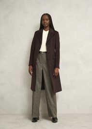 Maeva Wool Coat, Alder Brown, hi-res